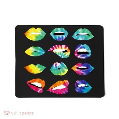Tye Dye Colorful Hippy Lips Mousepad