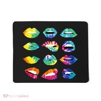 Tye Dye Colorful Hippy Lips Mousepad thumb 0