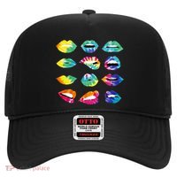 Tye Dye Colorful Hippy Lips Hat thumb 0