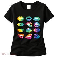 Tye Dye Colorful Hippy Lips Women's T-Shirt thumb 0