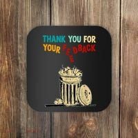 Thank You For Your Feedback Raglan Baseball Coaster thumb 0