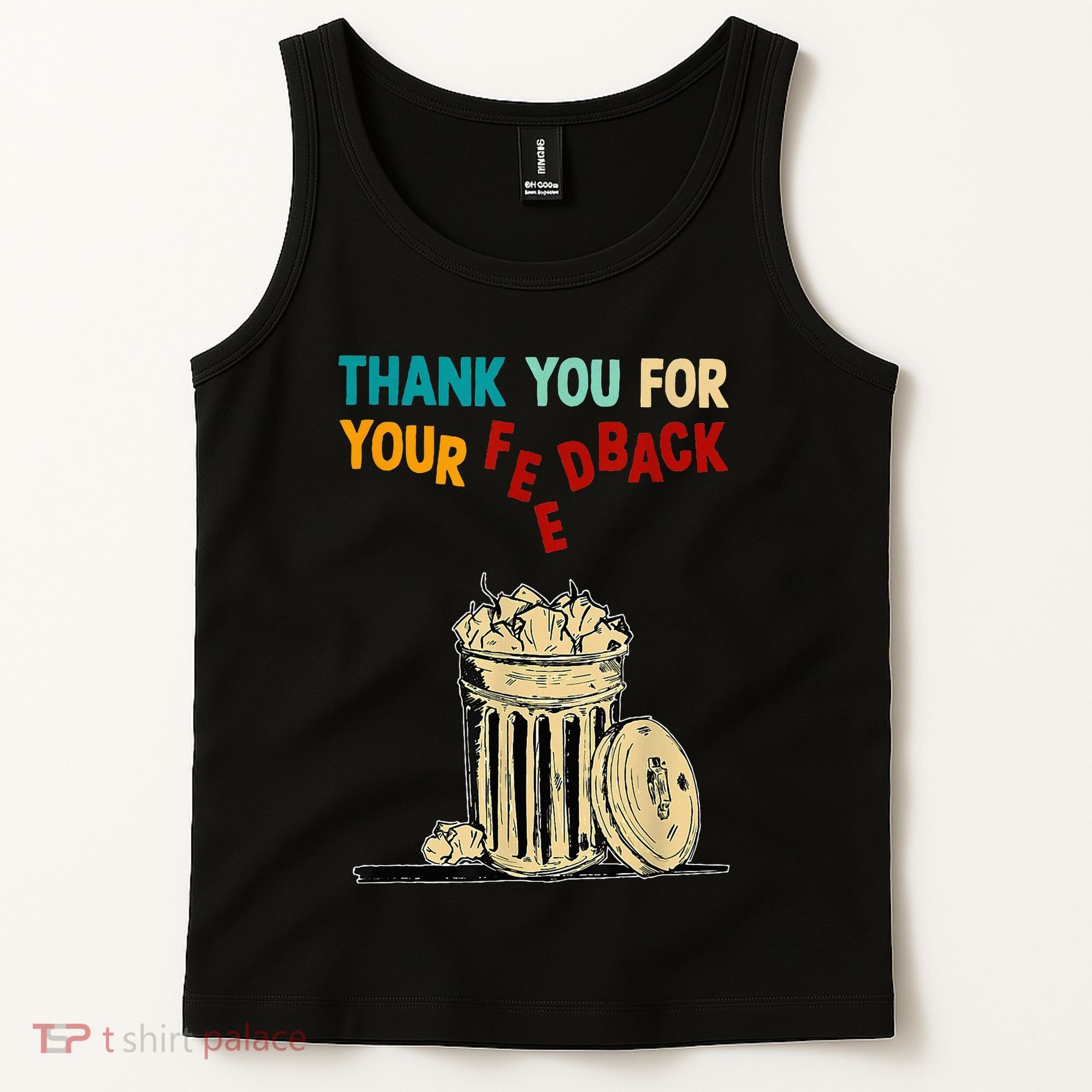 Thank You For Your Feedback Raglan Baseball Tank Top