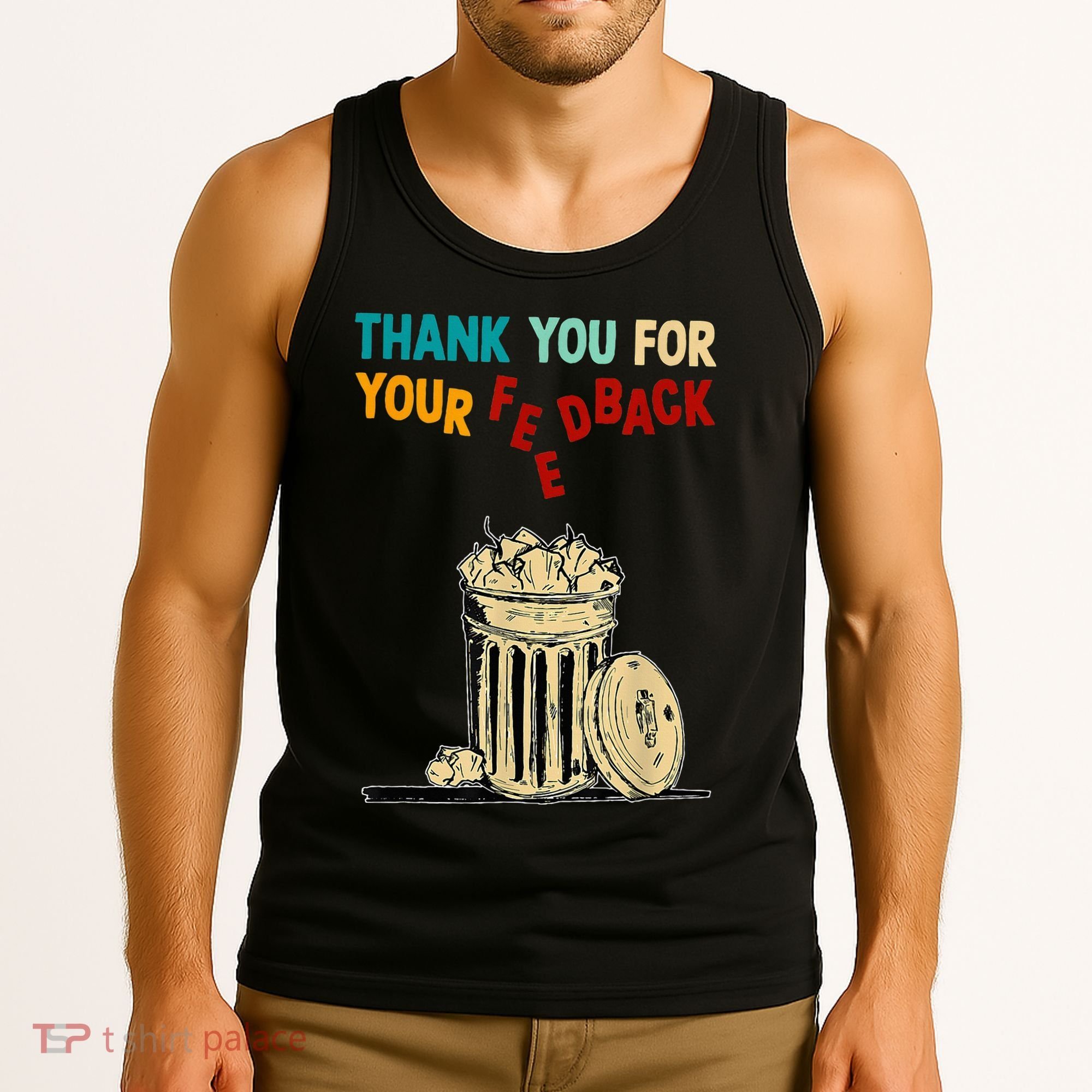 Thank You For Your Feedback Raglan Baseball Tank Top