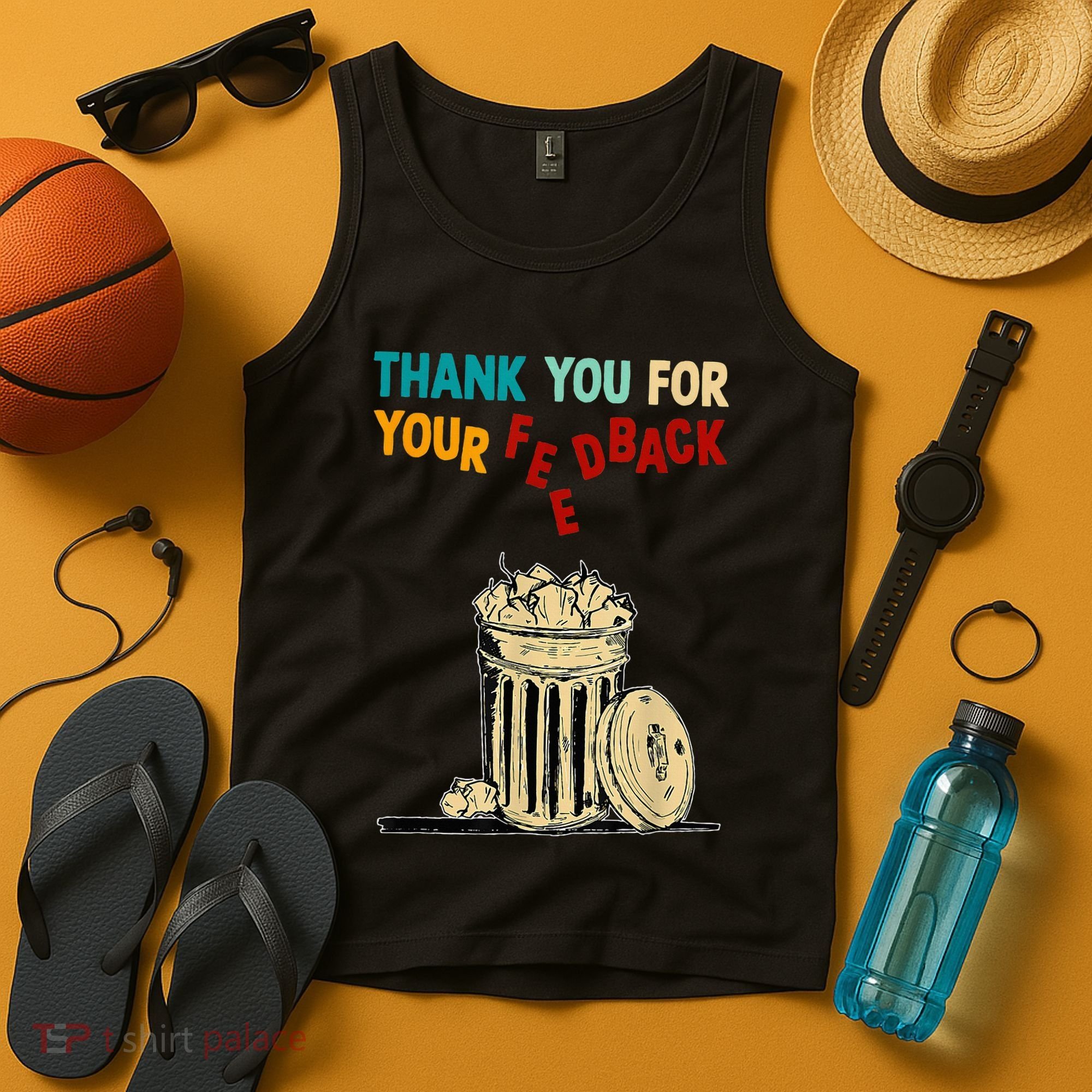 Thank You For Your Feedback Raglan Baseball Tank Top