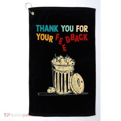Thank You For Your Feedback Raglan Baseball Golf Towel