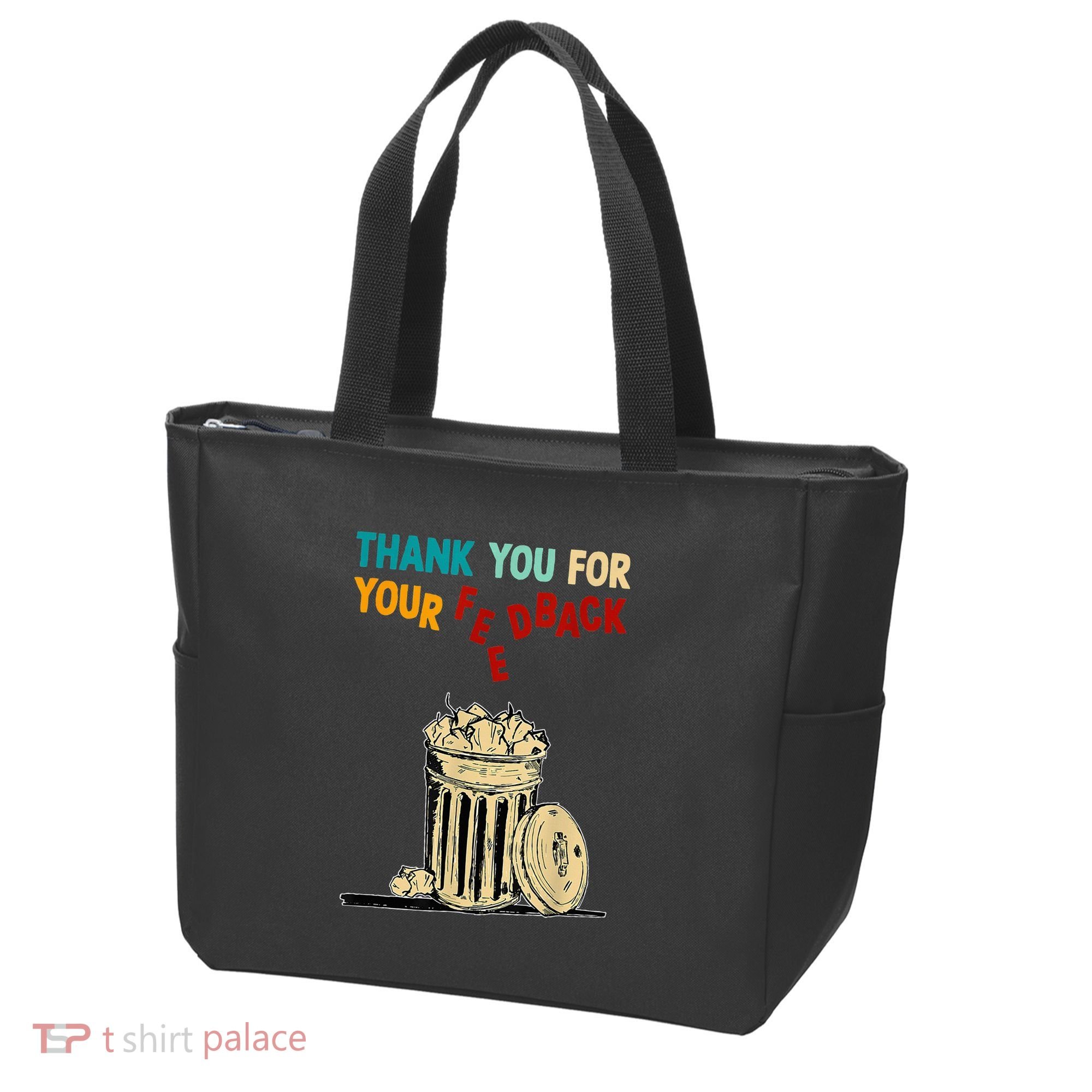 Thank You For Your Feedback Raglan Baseball Tote Bag