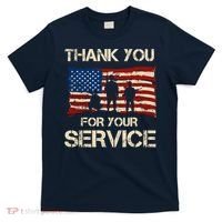 Thank You For Your Service Veterans Day Vintage USA T-Shirt thumb 0