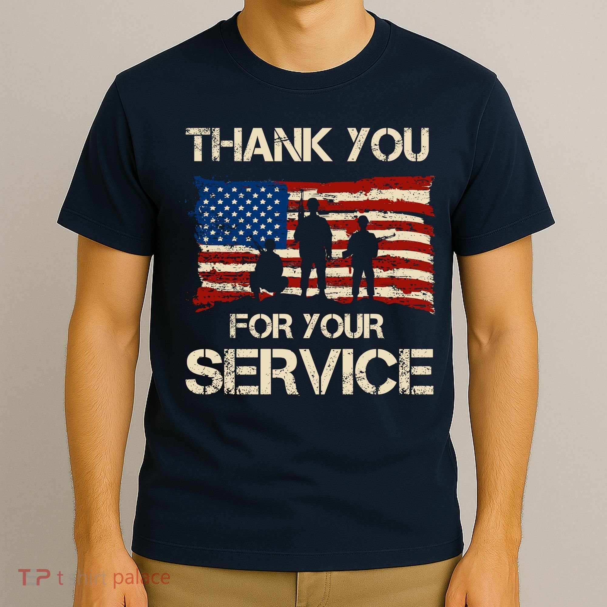 Thank You For Your Service Veterans Day Vintage USA T-Shirt