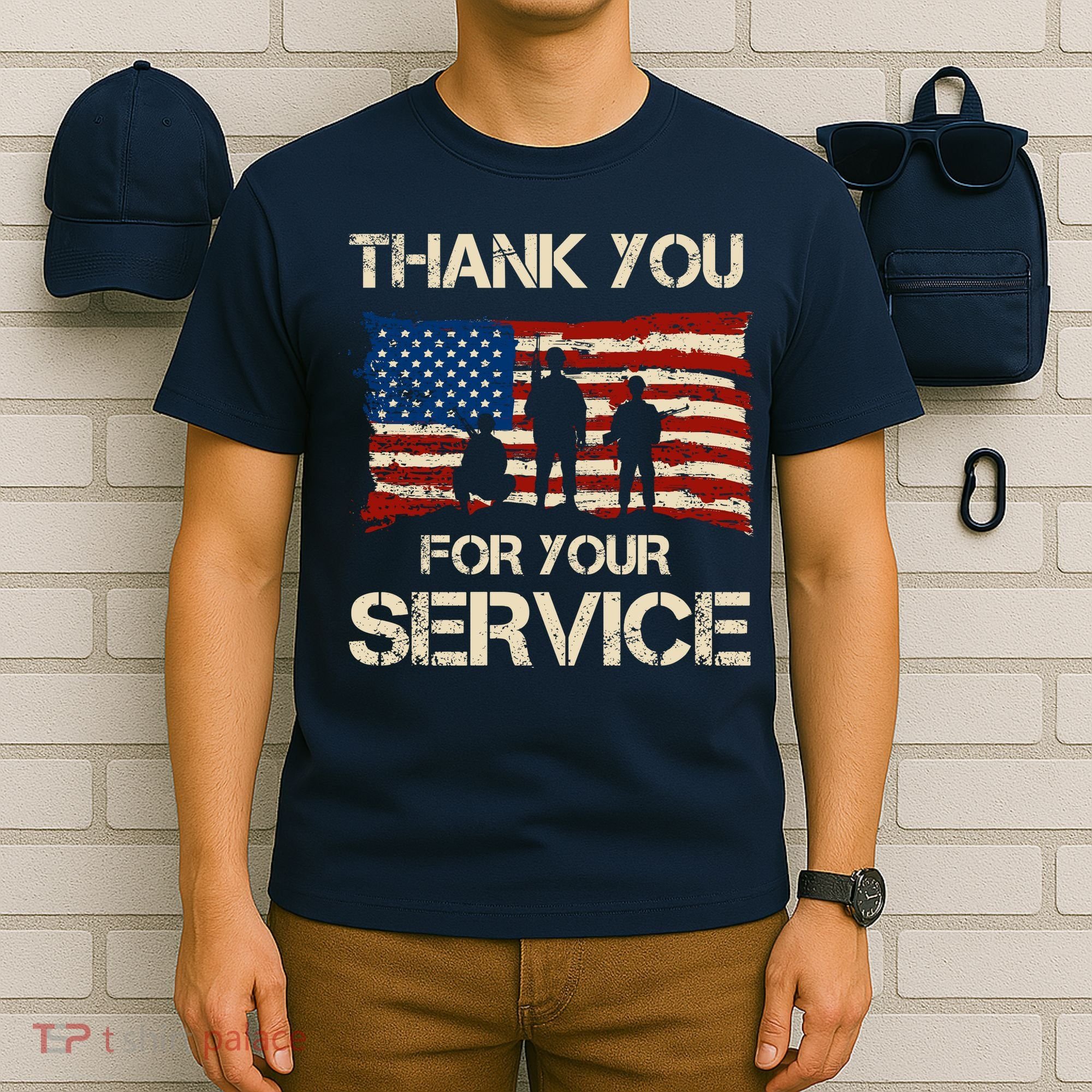 Thank You For Your Service Veterans Day Vintage USA T-Shirt