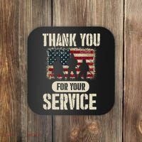 Thank You For Your Service Shirt, Patriotic Veterans Day Coaster thumb 0