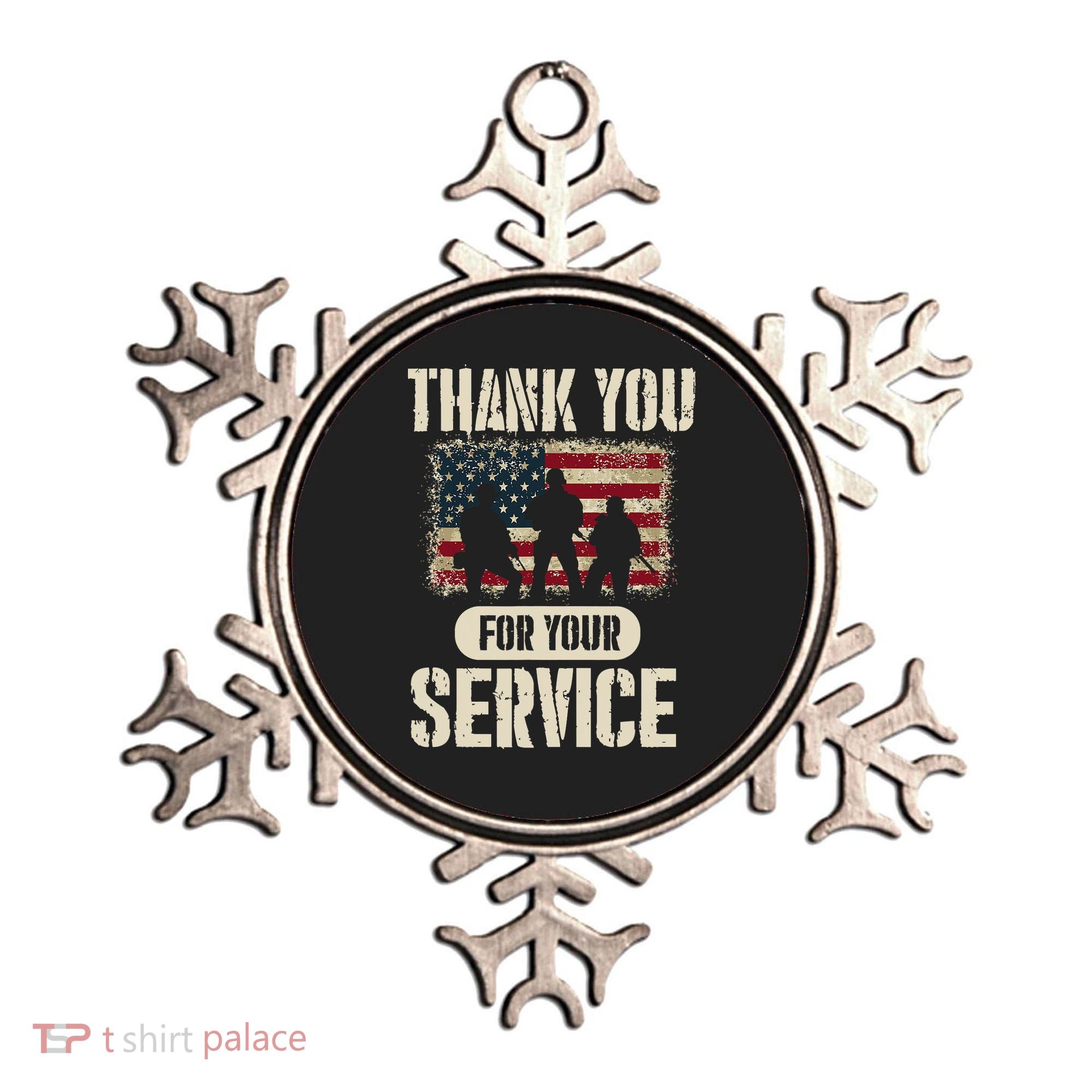Thank You For Your Service Shirt, Patriotic Veterans Day Ornament