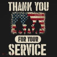 Thank You For Your Service Shirt, Patriotic Veterans Day Ornament thumb 1