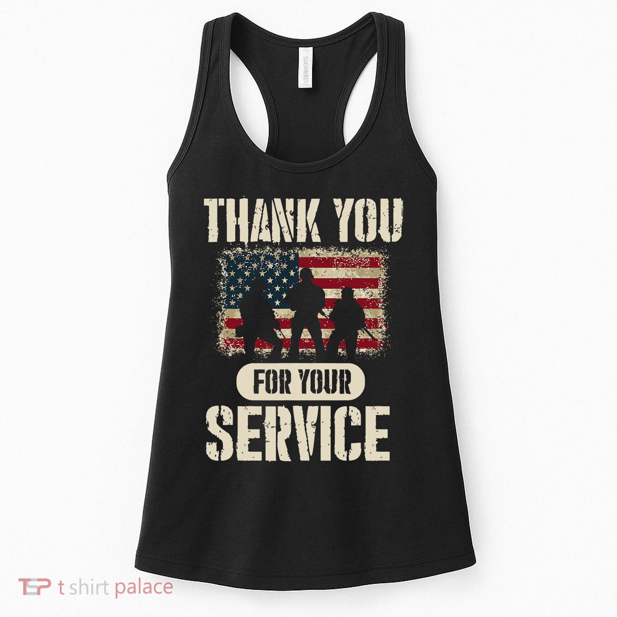 Thank You For Your Service Shirt, Patriotic Veterans Day Women's Tank Top