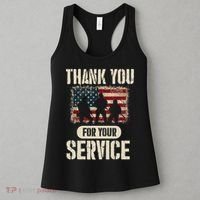 Thank You For Your Service Shirt, Patriotic Veterans Day Women's Tank Top thumb 3