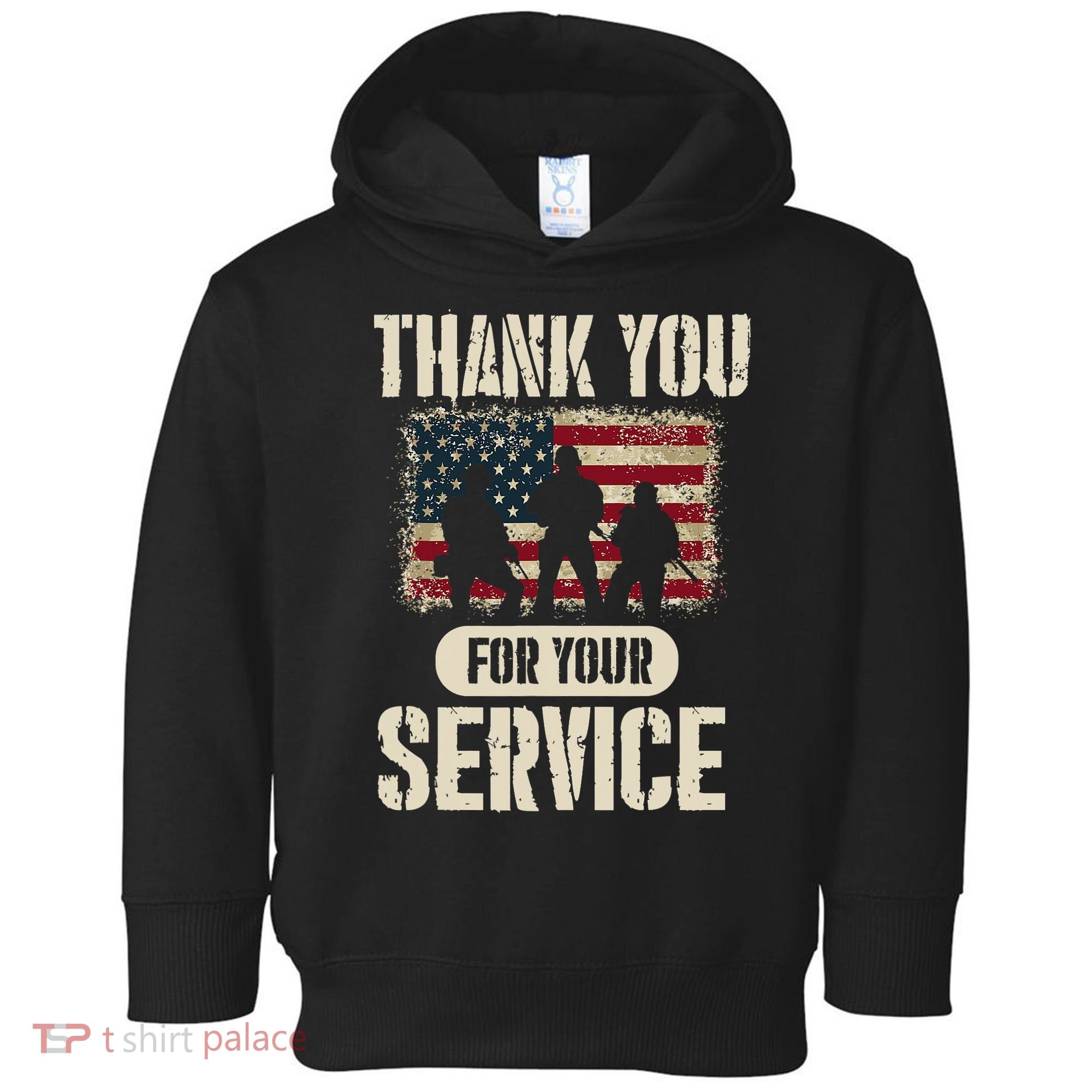 Thank You For Your Service Shirt, Patriotic Veterans Day Toddler Hoodie