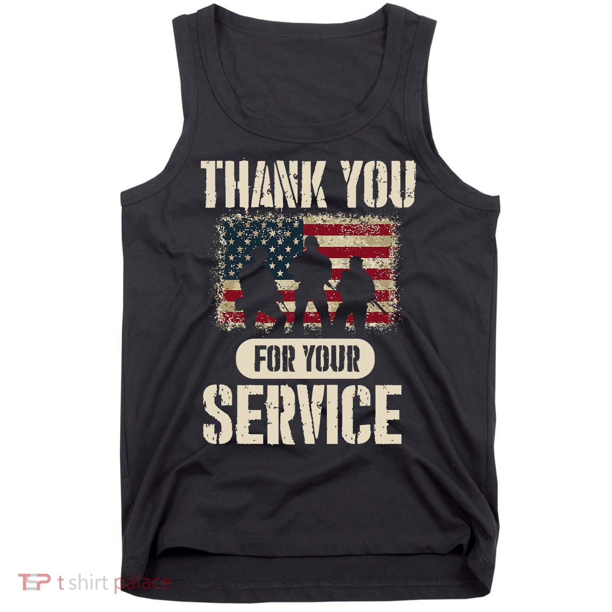 Thank You For Your Service Shirt, Patriotic Veterans Day Tank Top