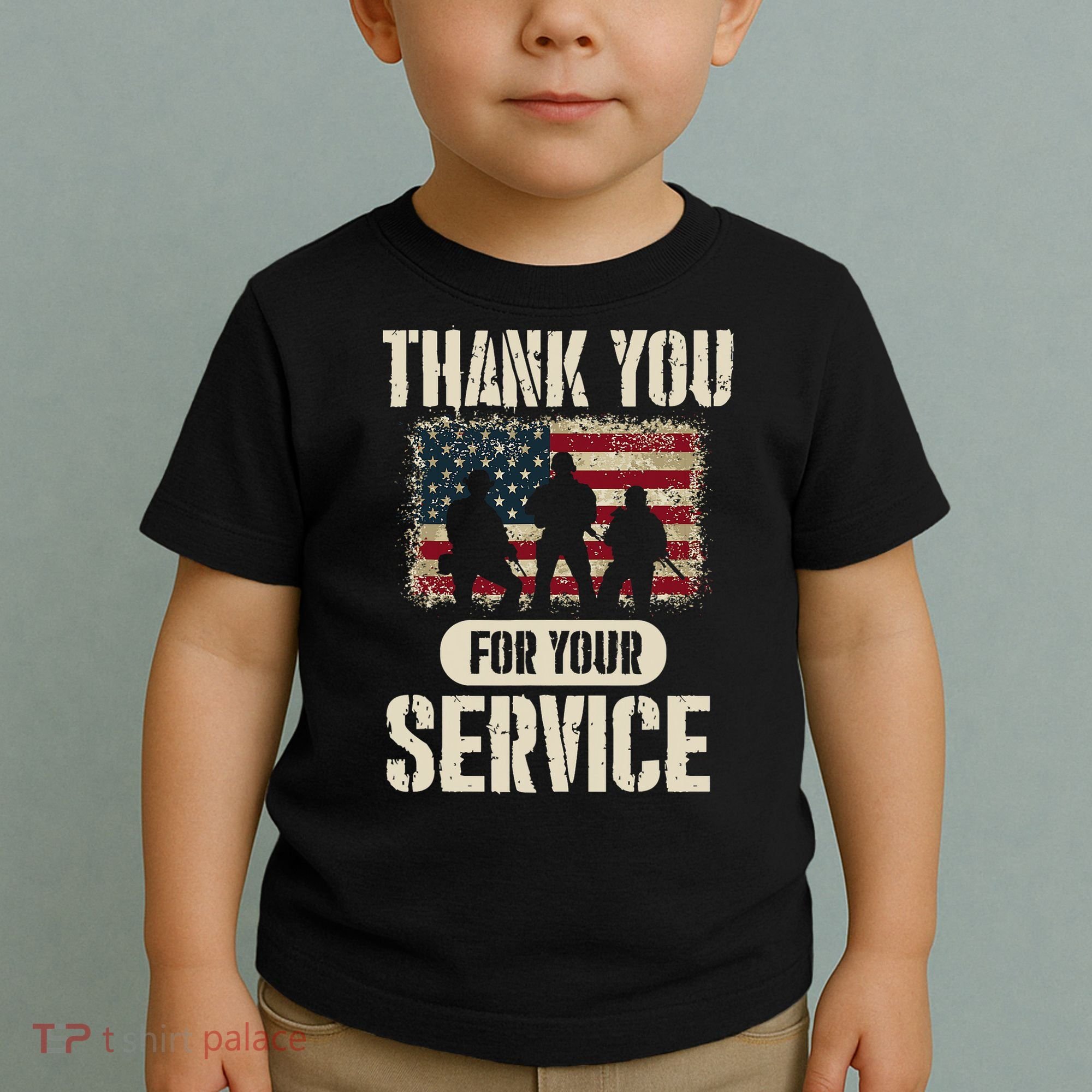 Thank You For Your Service Shirt, Patriotic Veterans Day Toddler T-Shirt
