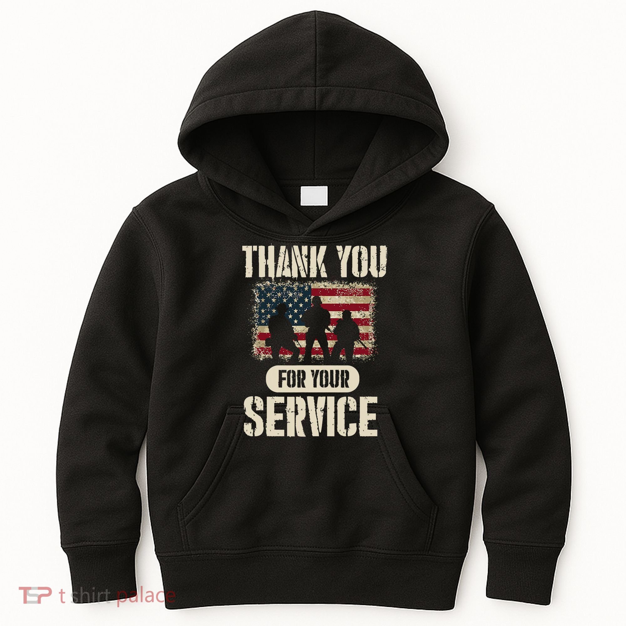 Thank You For Your Service Shirt, Patriotic Veterans Day Kids Hoodie