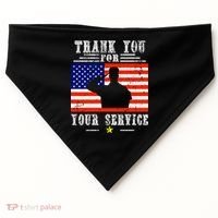 Thank you for your services Patriotic - veterans day USA-Made Doggie Bandana thumb 0
