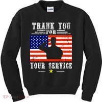 Thank you for your services Patriotic - veterans day Kids Sweatshirt thumb 0