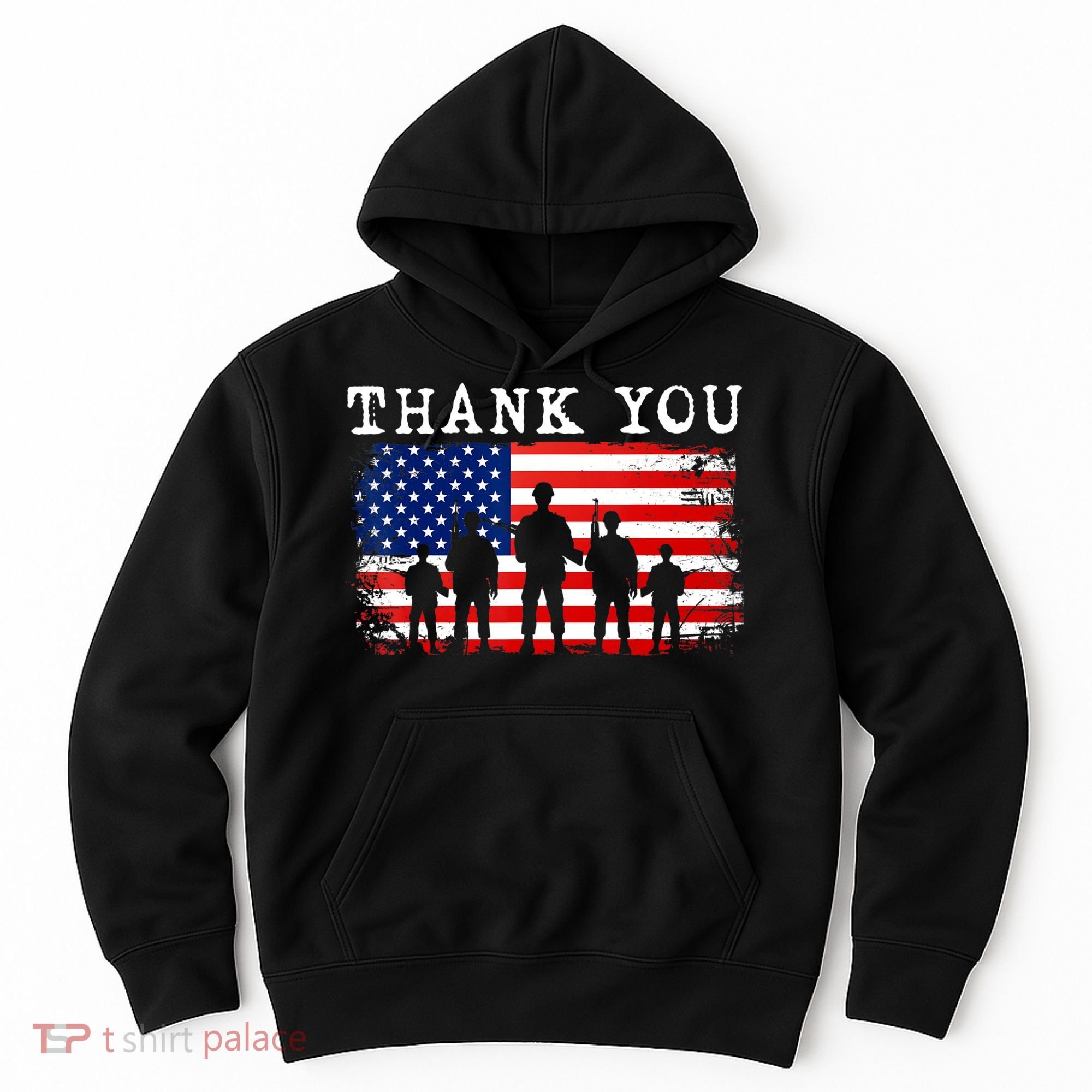 Thank You for your Service American Flag Patriotic Veterans Hoodie
