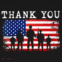 Thank You for your Service American Flag Patriotic Veterans Long Sleeve Shirt thumb 2