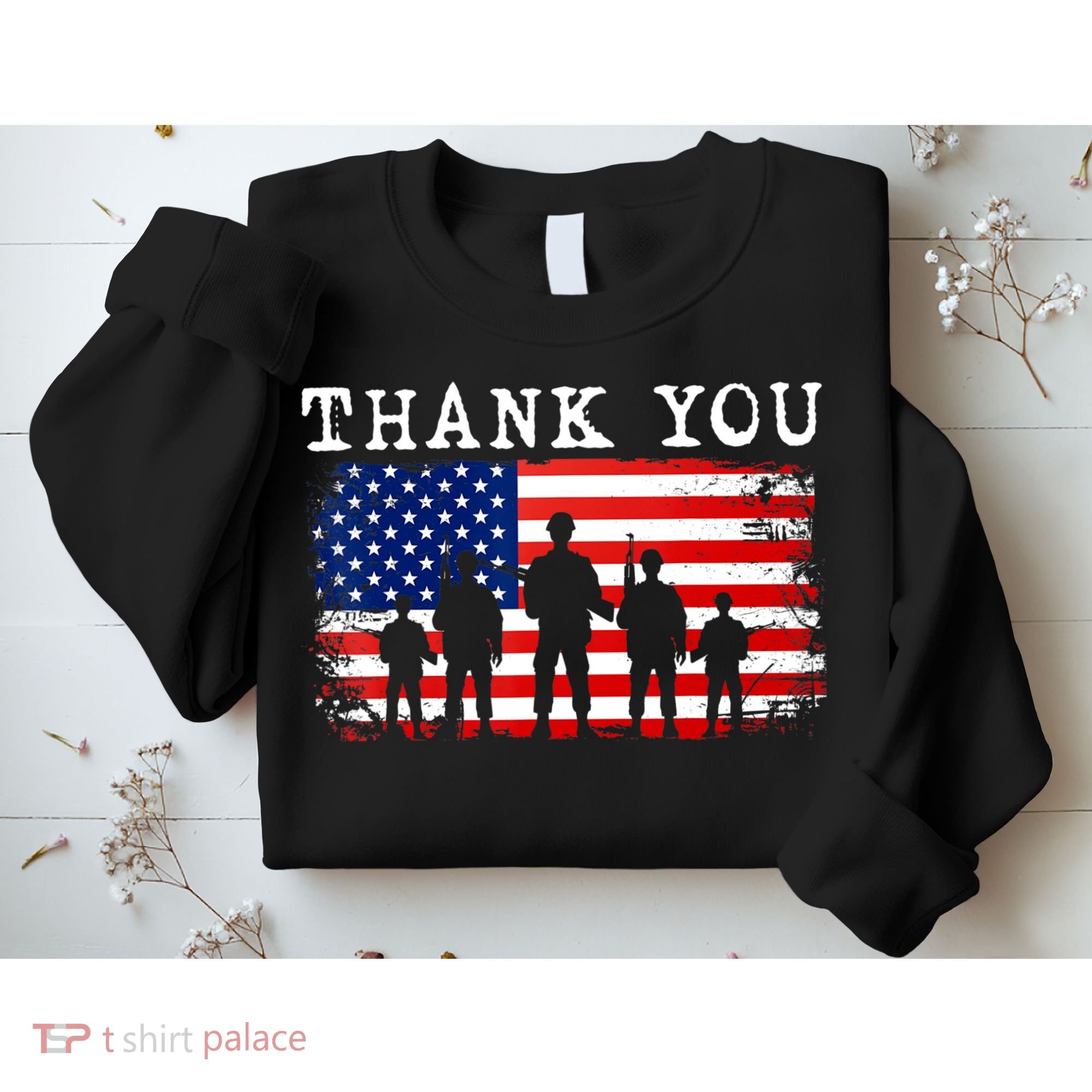 Thank You for your Service American Flag Patriotic Veterans Sweatshirt