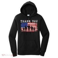 Thank You for your Service American Flag Patriotic Veterans Women's Hoodie thumb 0