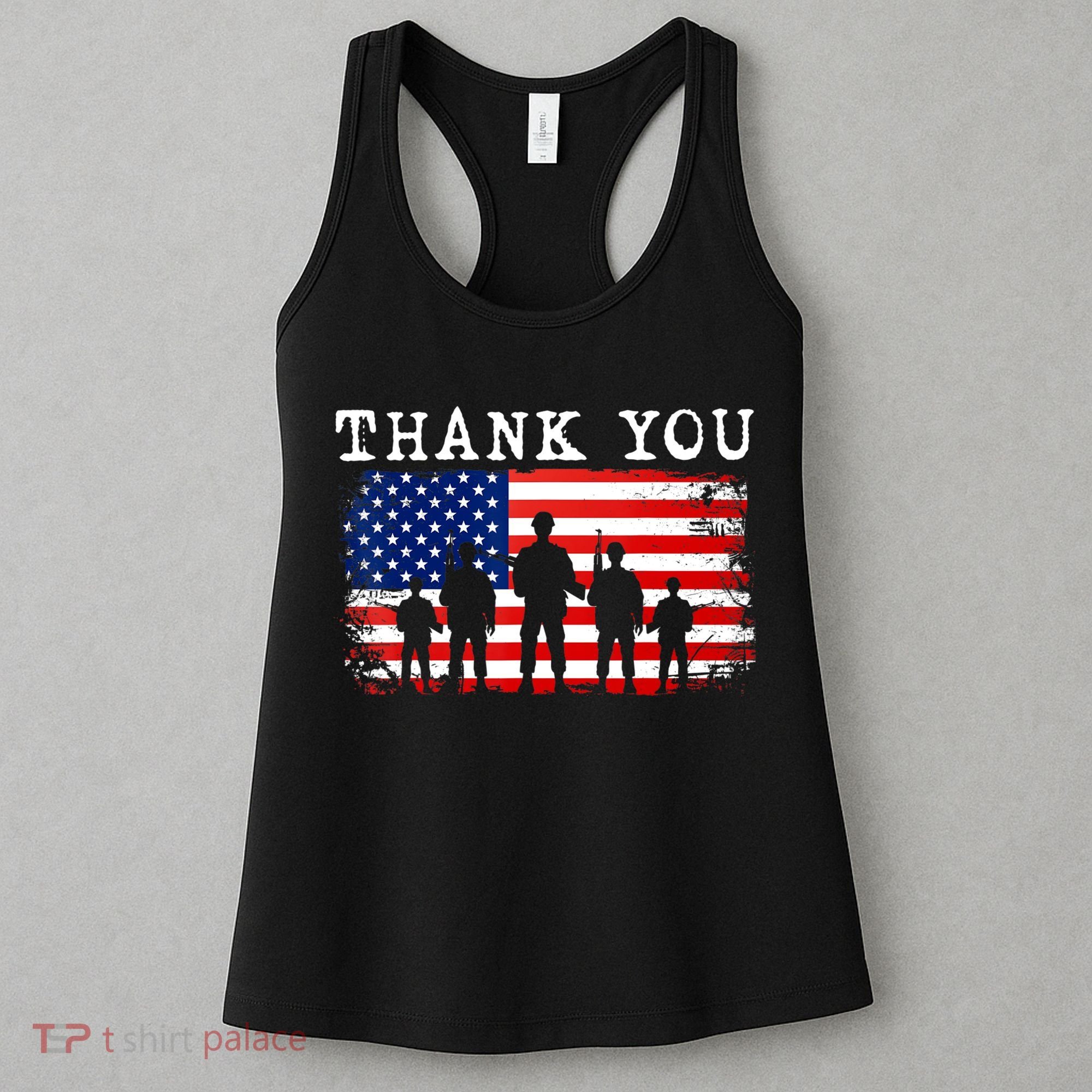 Thank You for your Service American Flag Patriotic Veterans Women's Tank Top