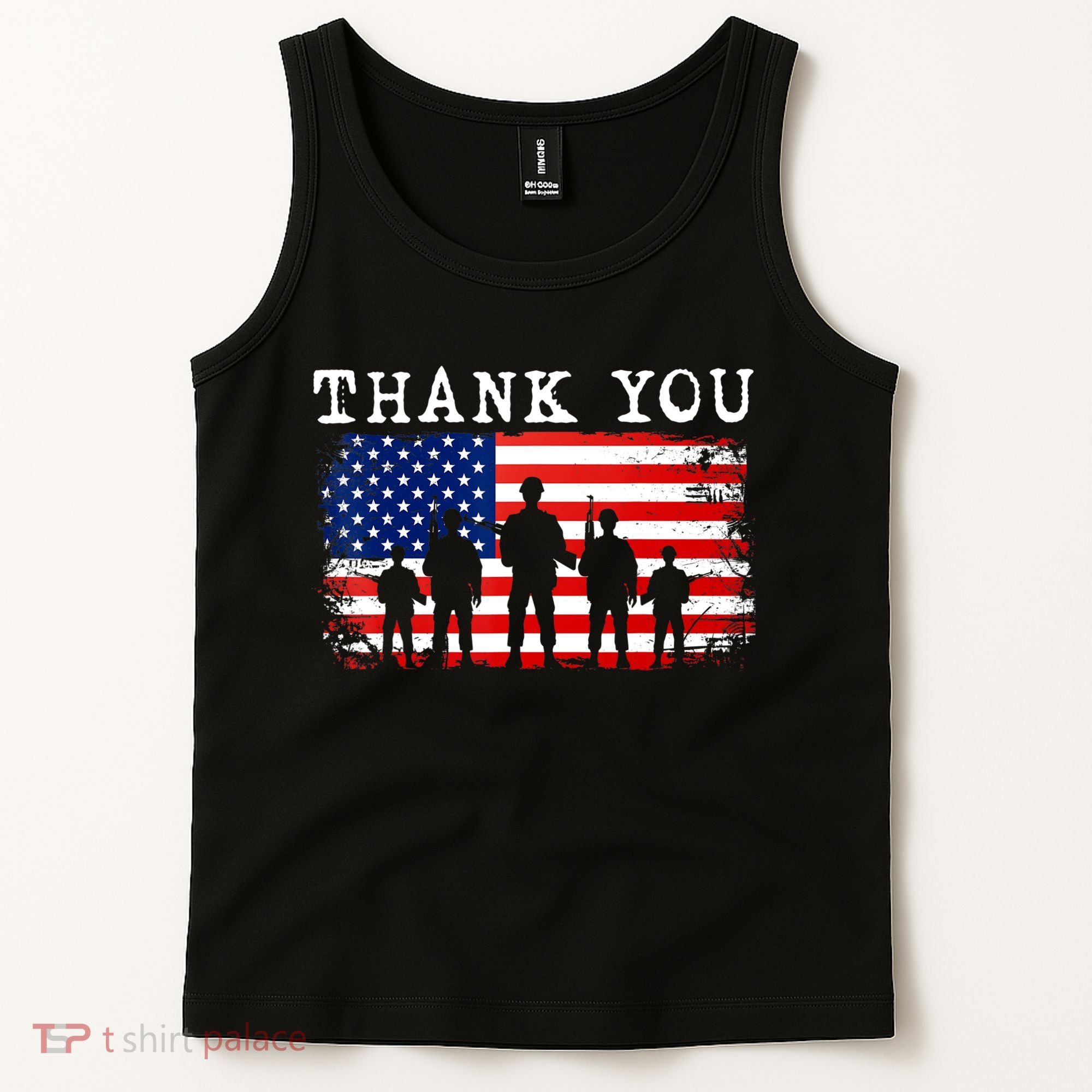 Thank You for your Service American Flag Patriotic Veterans Tank Top