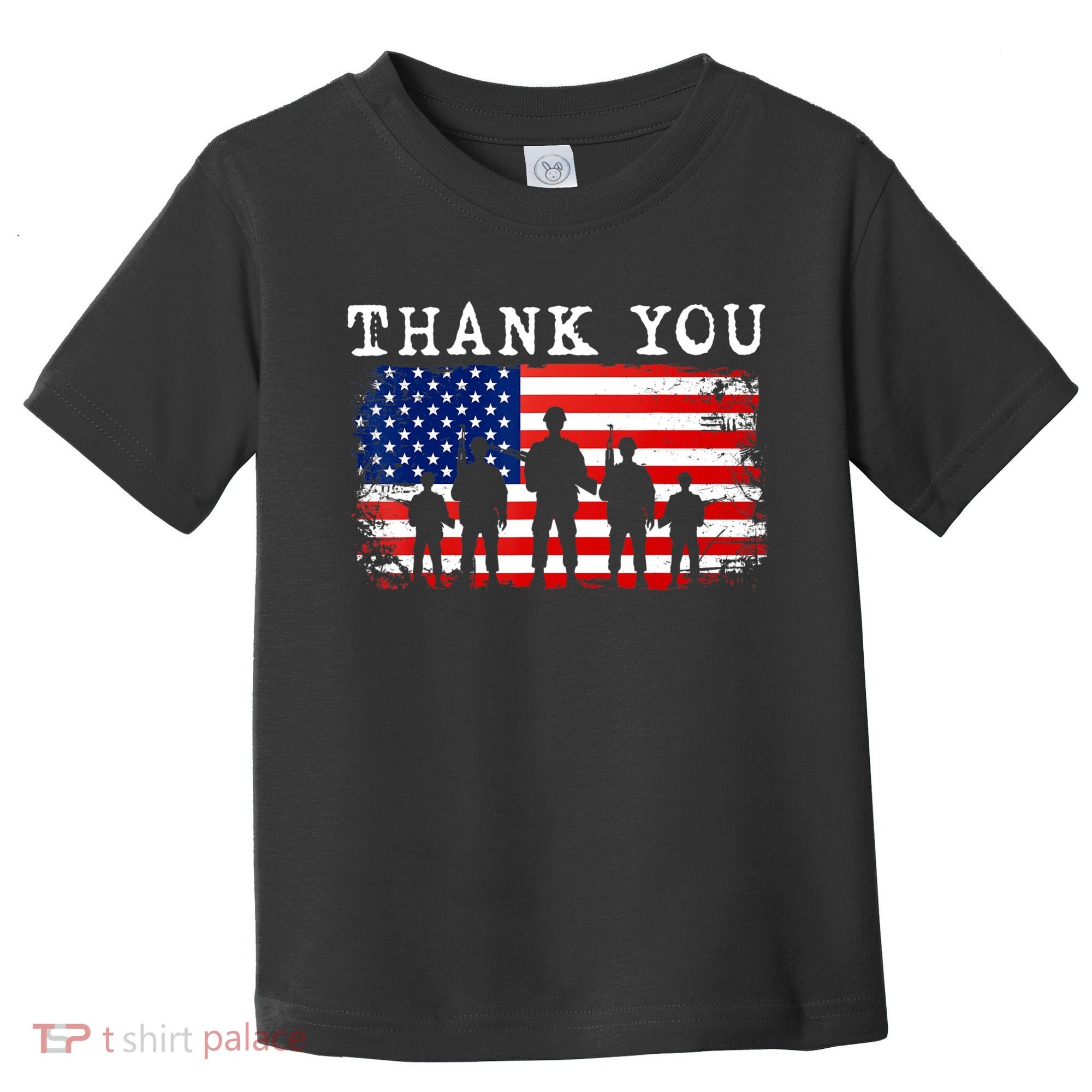 Thank You for your Service American Flag Patriotic Veterans Toddler T-Shirt