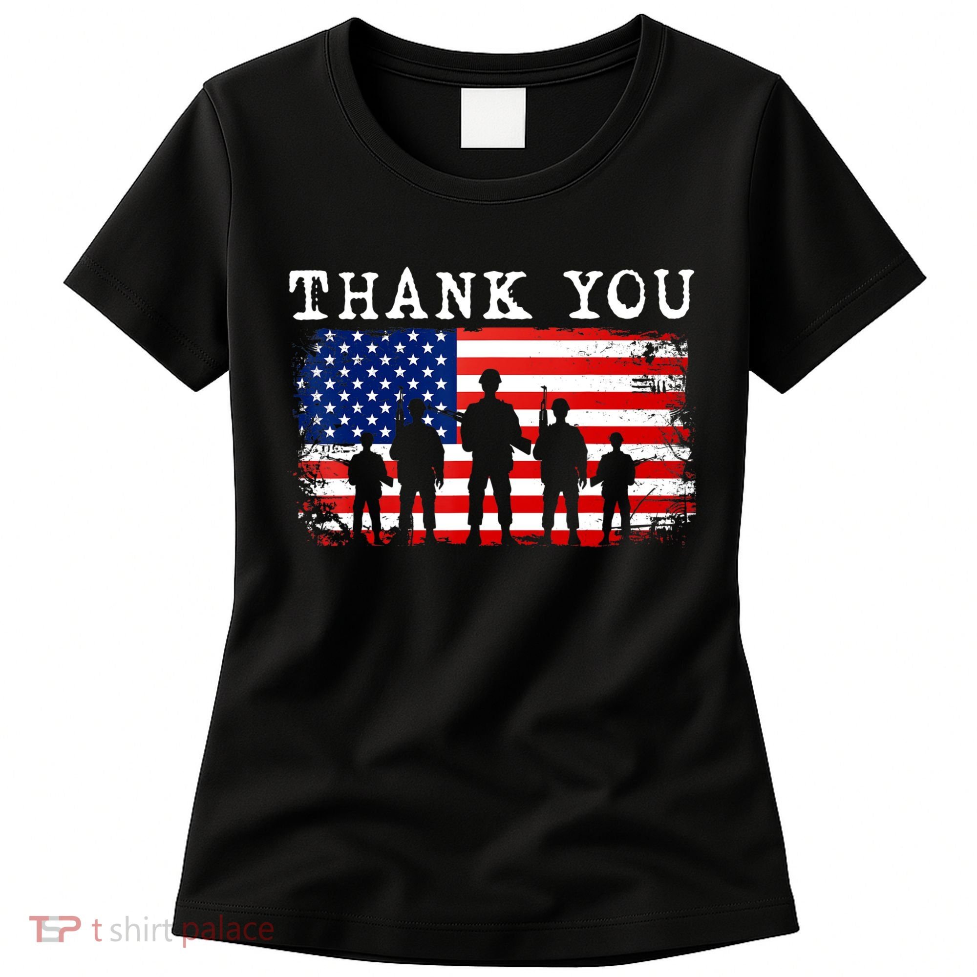 Thank You for your Service American Flag Patriotic Veterans Women's T-Shirt