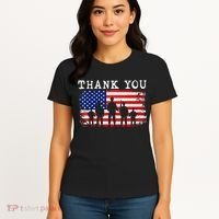 Thank You for your Service American Flag Patriotic Veterans Women's T-Shirt thumb 4