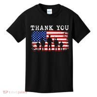 Thank You for your Service American Flag Patriotic Veterans Kids T-Shirt thumb 0