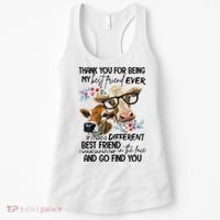 Thank You For Being My Best Friend Heifer Lover Country Farm Gift Women's Tank Top thumb 0