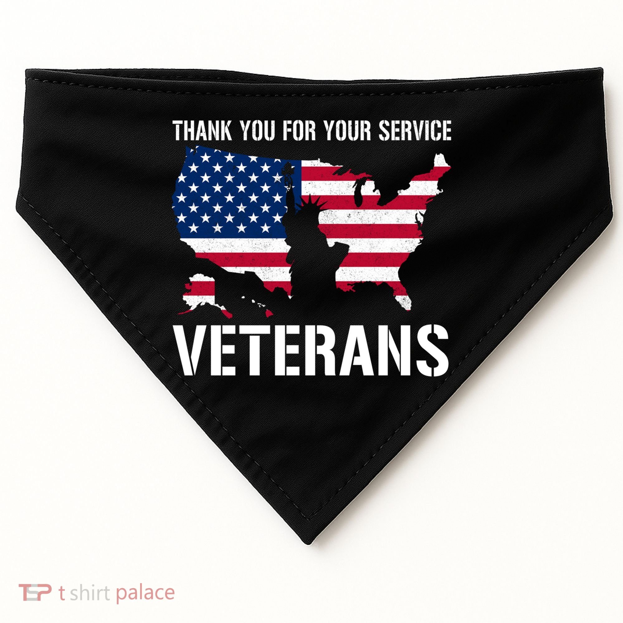 Thank You For Your Service Veterans Gift Veteran Day Gift USA-Made Doggie Bandana