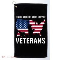 Thank You For Your Service Veterans Gift Veteran Day Gift Golf Towel thumb 0