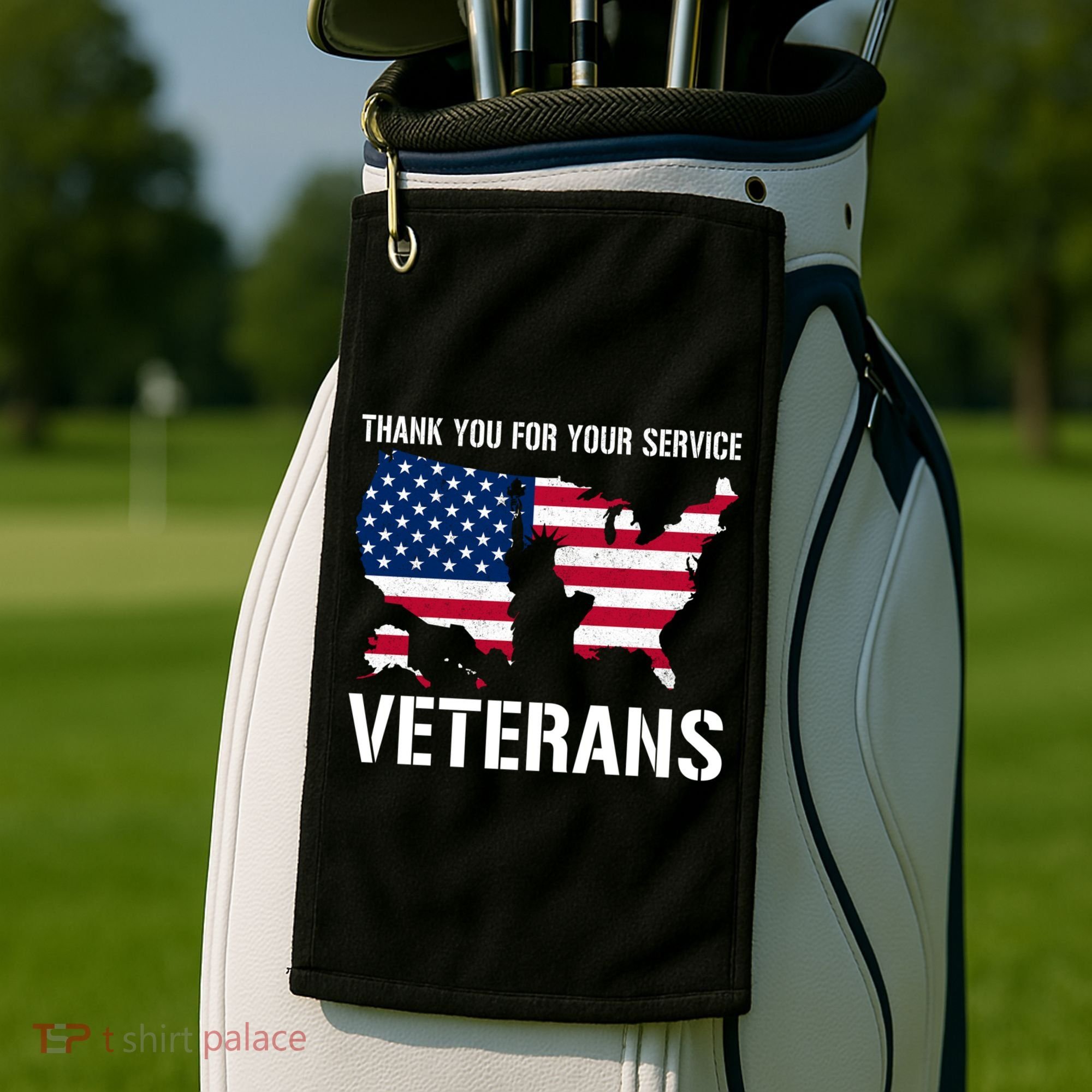 Thank You For Your Service Veterans Gift Veteran Day Gift Golf Towel
