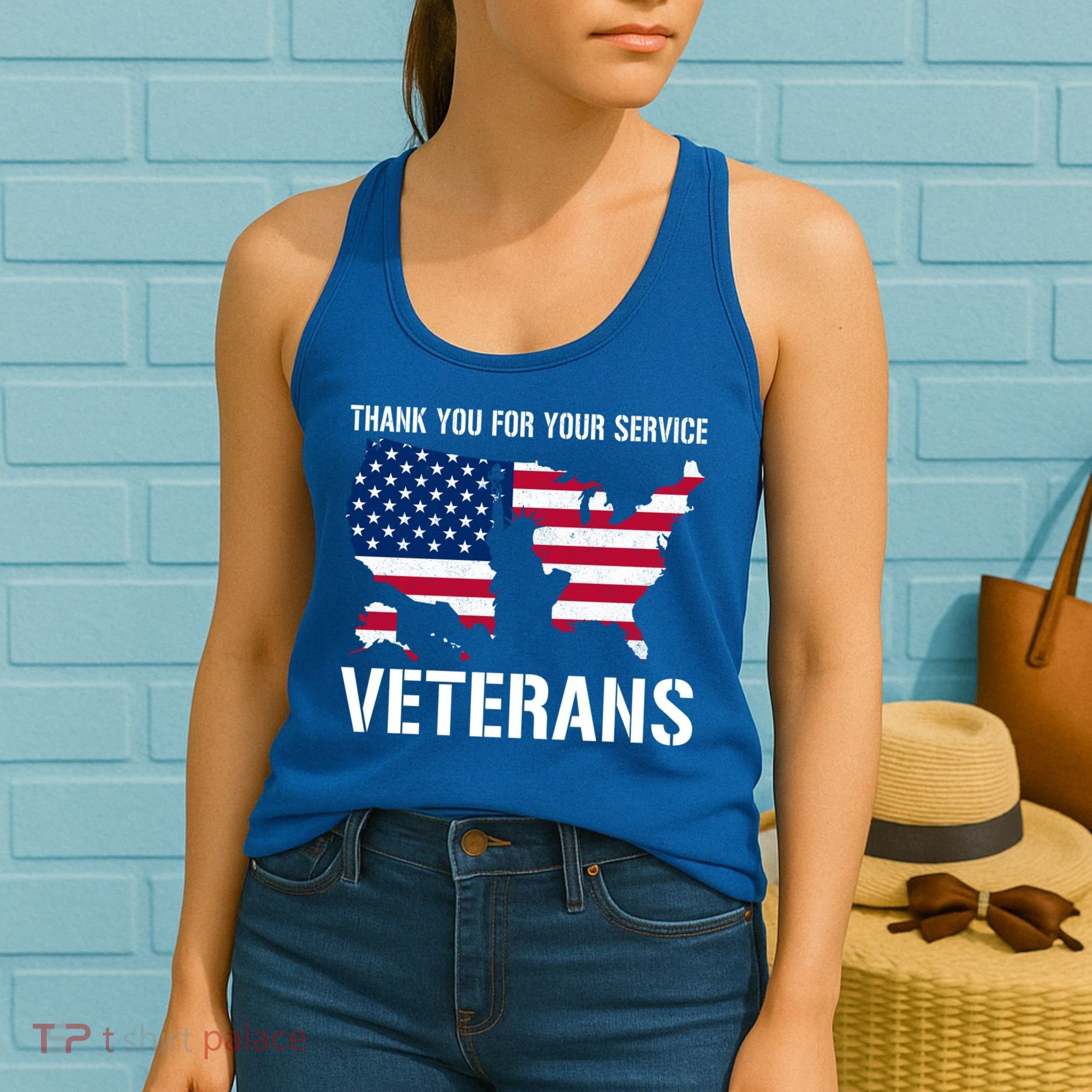 Thank You For Your Service Veterans Gift Veteran Day Gift Women's Tank Top