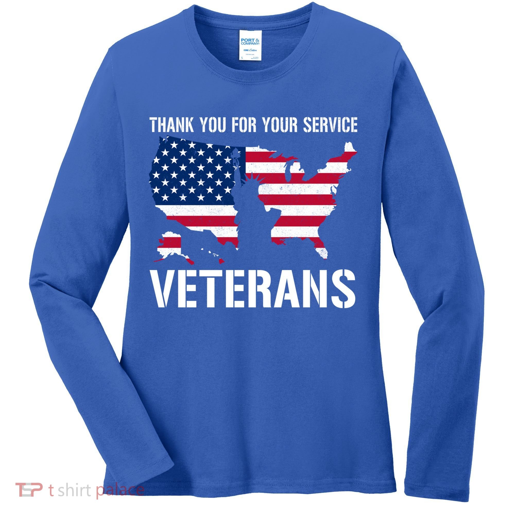 Thank You For Your Service Veterans Gift Veteran Day Gift Women's Long Sleeve Shirt