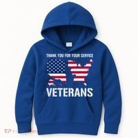 Thank You For Your Service Veterans Gift Veteran Day Gift Kids Hoodie thumb 0