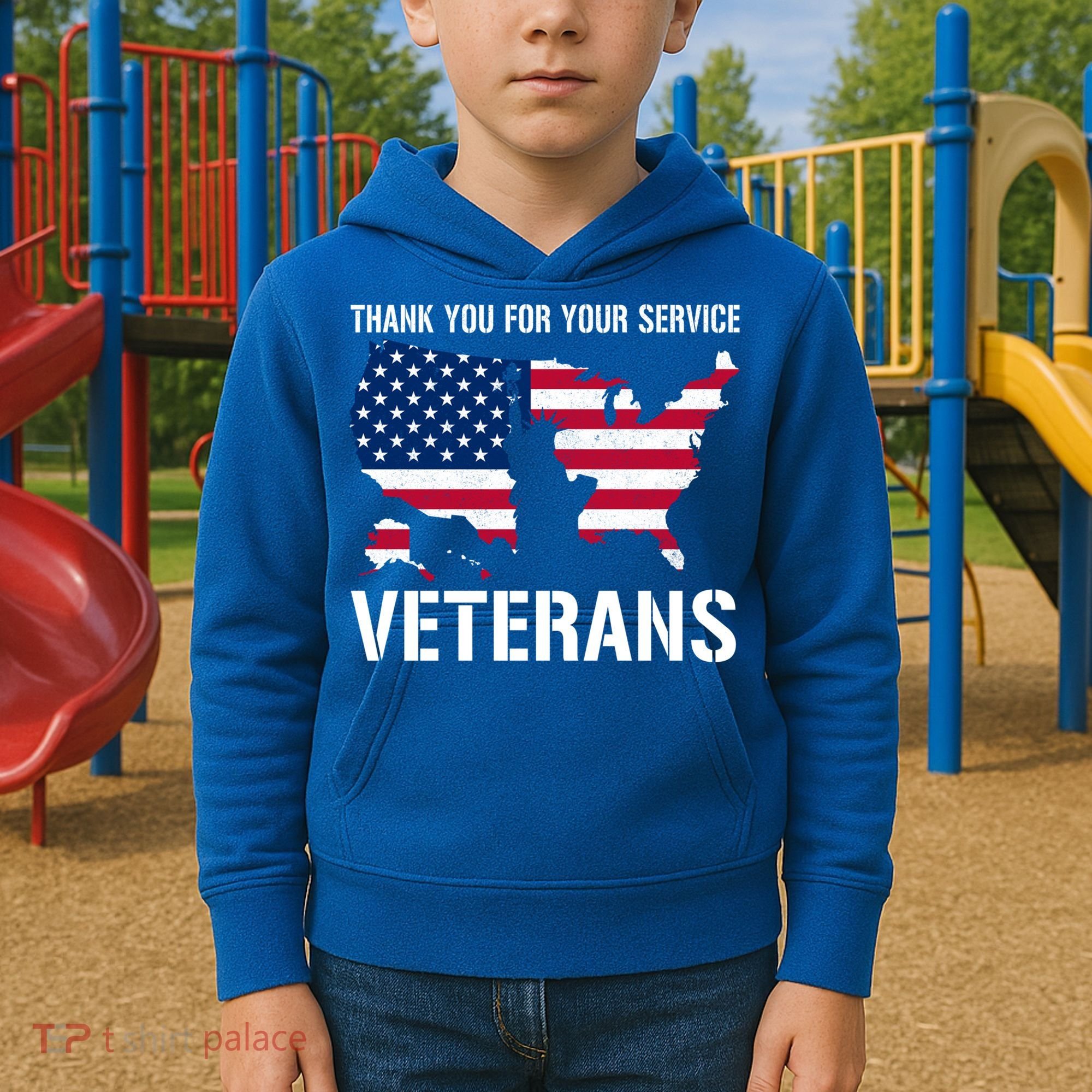 Thank You For Your Service Veterans Gift Veteran Day Gift Kids Hoodie