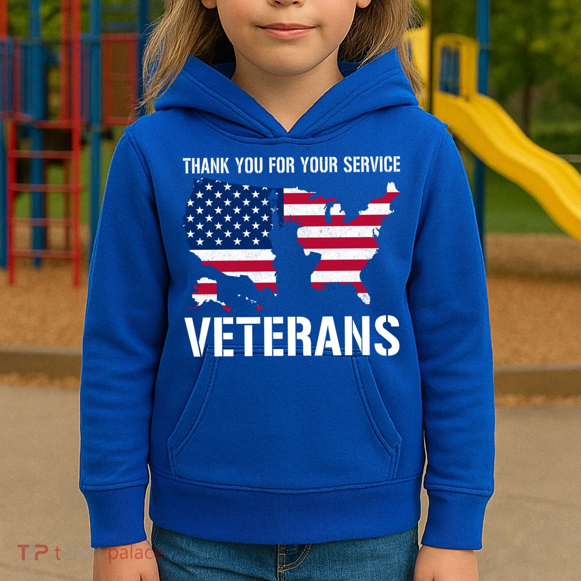 Thank You For Your Service Veterans Gift Veteran Day Gift Kids Hoodie