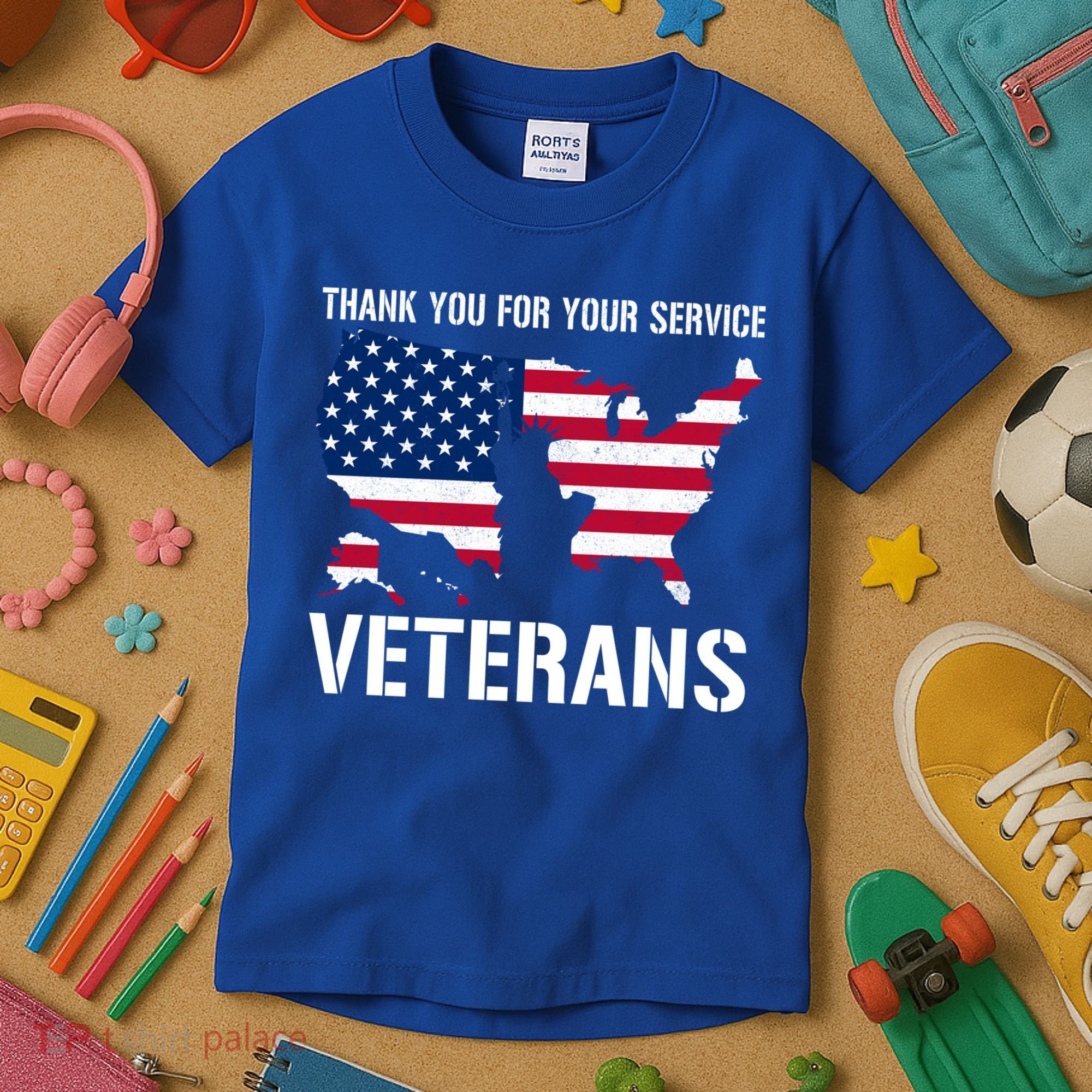 Thank You For Your Service Veterans Gift Veteran Day Gift Kids T-Shirt