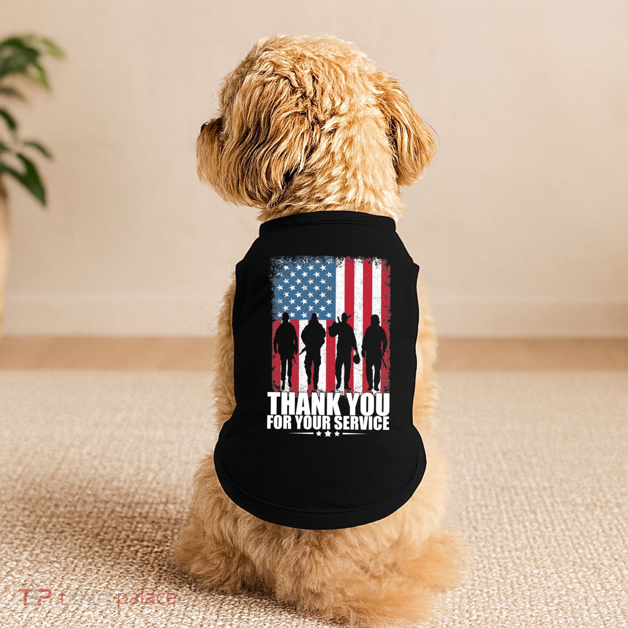 Thank You For Your Service Veteran Day Gift Doggie Tank