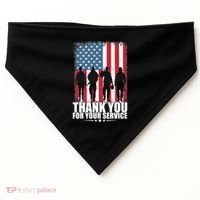 Thank You For Your Service Veteran Day Gift USA-Made Doggie Bandana thumb 0