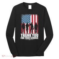 Thank You For Your Service Veteran Day Gift Long Sleeve Shirt thumb 0