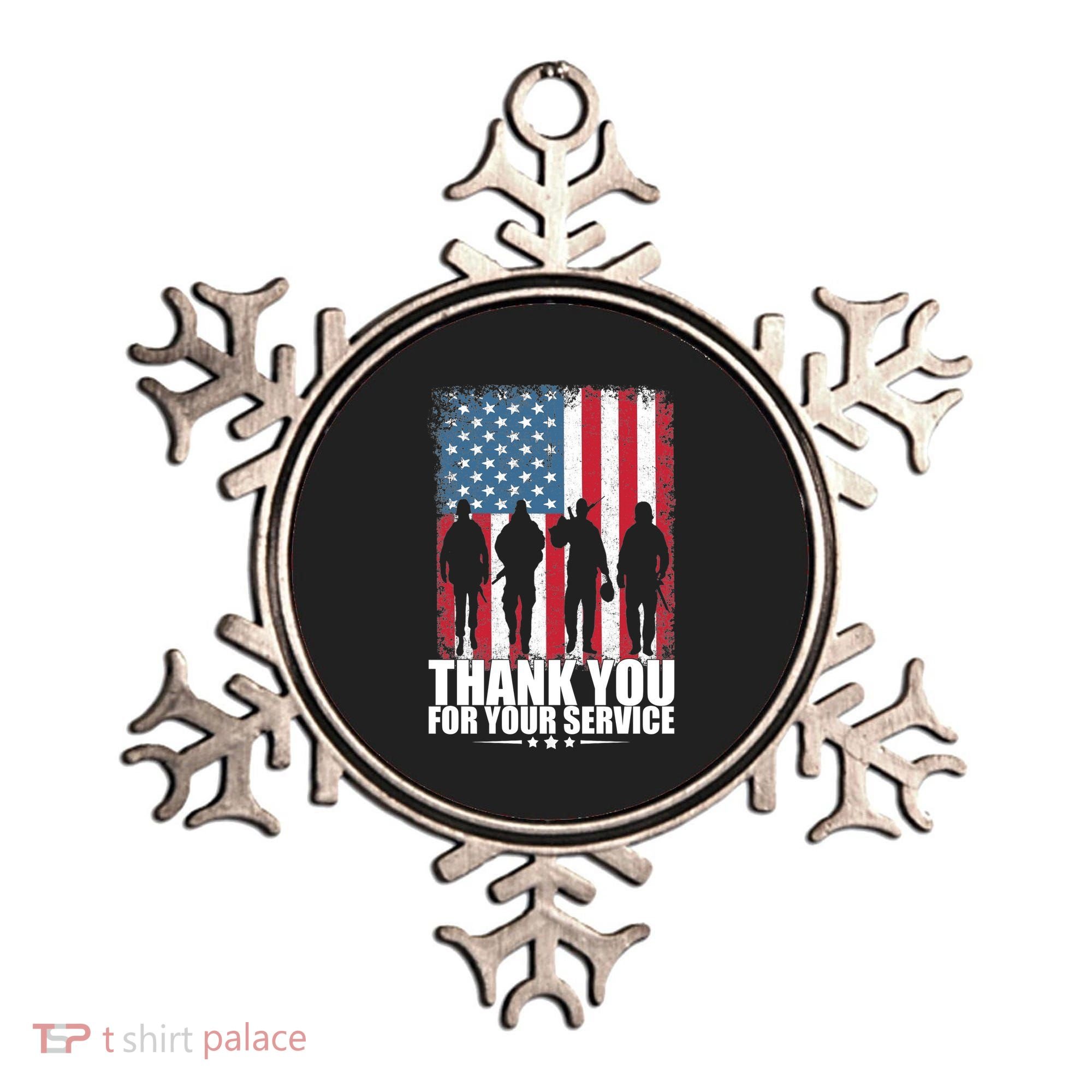 Thank You For Your Service Veteran Day Gift Ornament