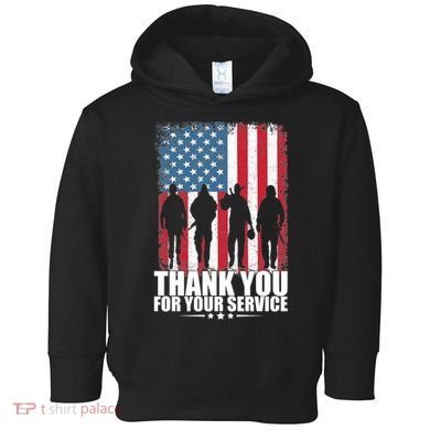 Thank You For Your Service Veteran Day Gift Toddler Hoodie