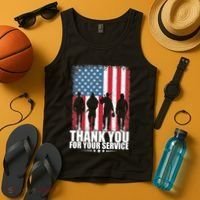 Thank You For Your Service Veteran Day Gift Tank Top thumb 4